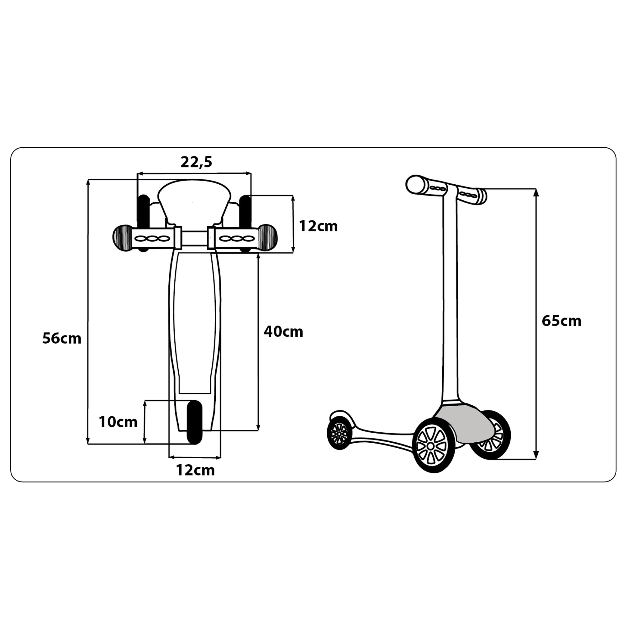 Paw Patrol Balance Scooter 3-Rad Jungen Roller Blau