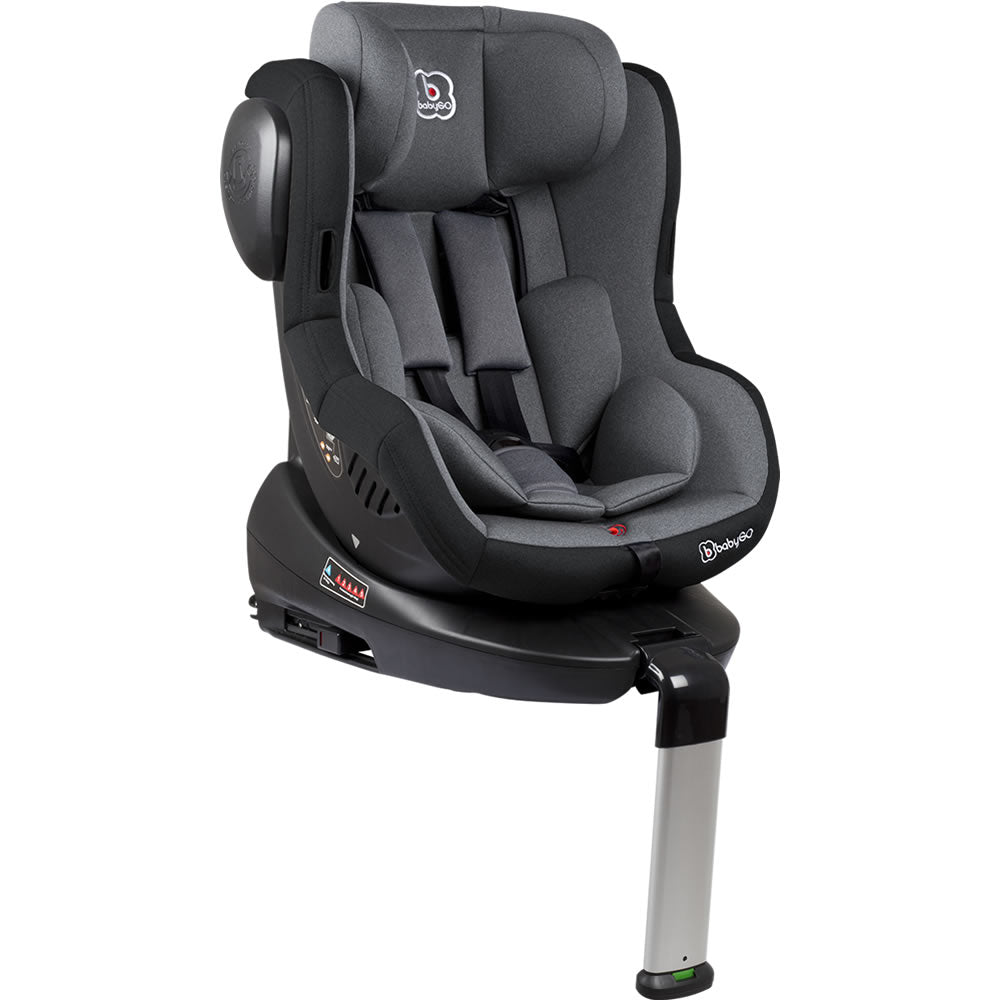 babyGO Iso360 i-Size Kindersitz 40–105 cm - 360° Autositz mit ISOFIX & Standfuß