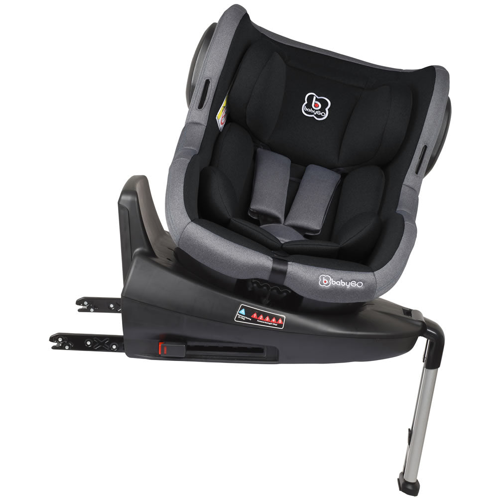 babyGO Iso360 i-Size Kindersitz 40–105 cm - 360° Autositz mit ISOFIX & Standfuß