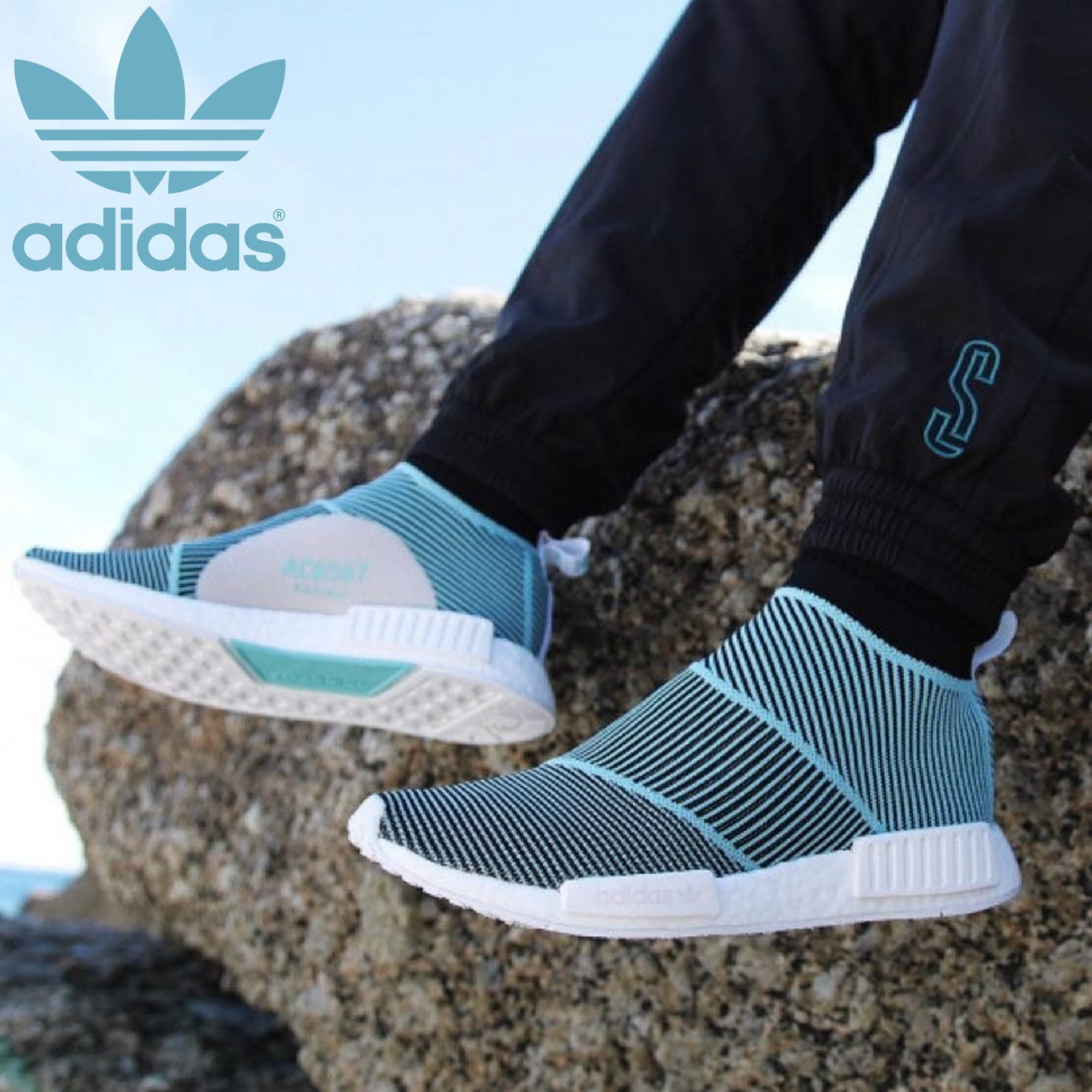 Adidas NMD CS1 Parley Primeknit Sneakers - Blau, Sockenschuhe