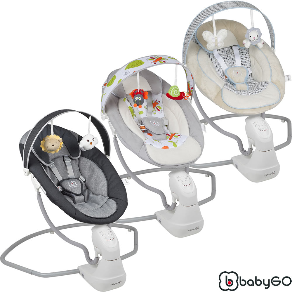 BabyGo Babywippe Elektrische Baby Schaukel Cuddly