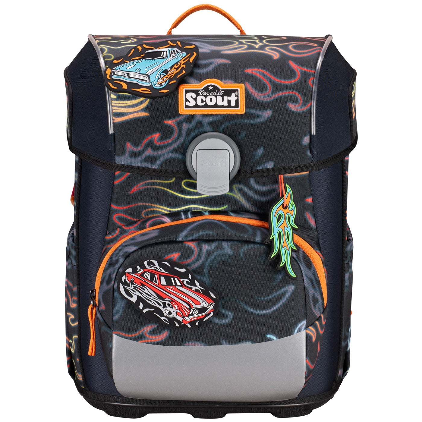 Scout Schulranzen-Set Safety Light Flames – ergonomisch & sicher