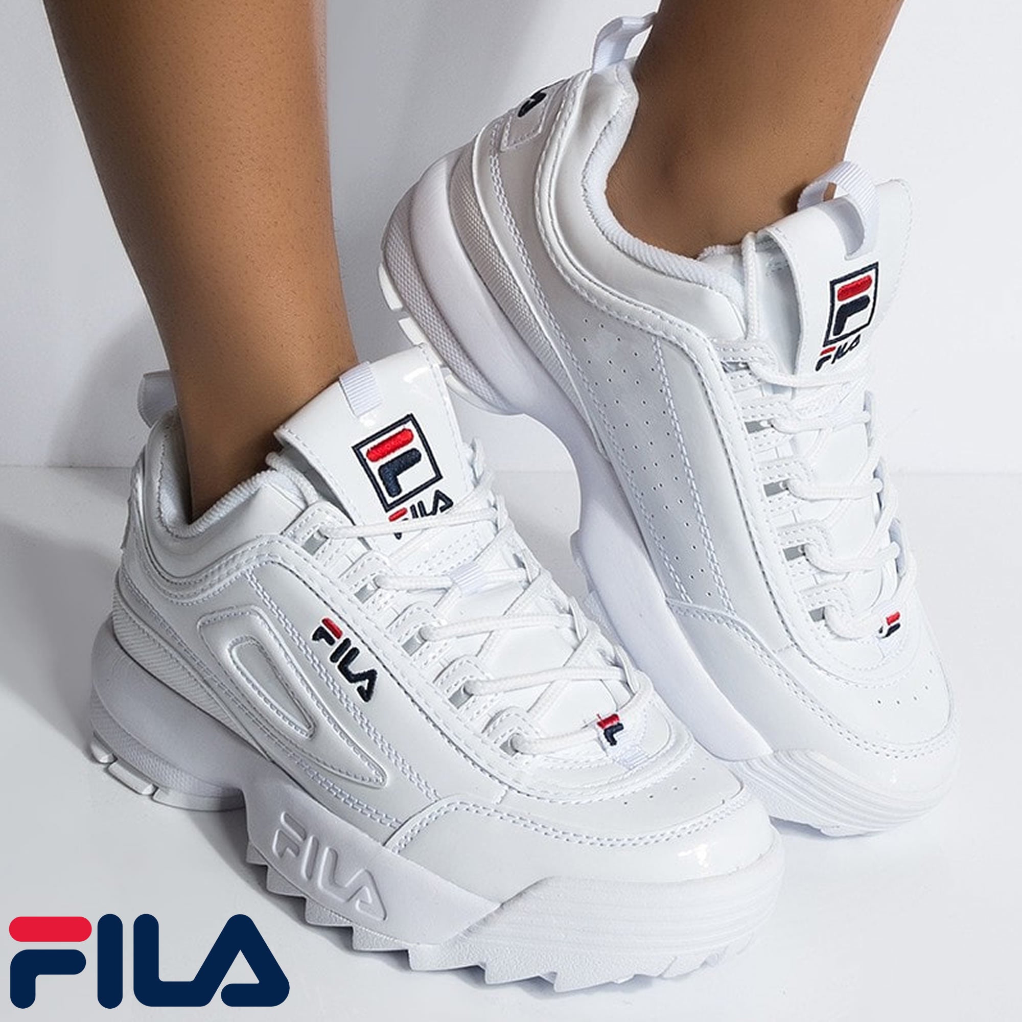 FILA Disruptor Sneaker Damen Schuhe Low Weiß