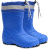 KOLMAX Kinder Gummistiefel Blau – gefüttert mit Stulpe & Reflexstreifen