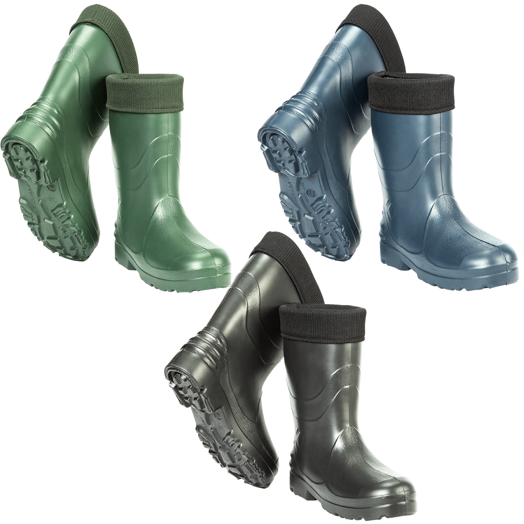 KOLMAX Damen Gummistiefel gefüttert – Leichte EVA-Stiefel für Garten & Regen