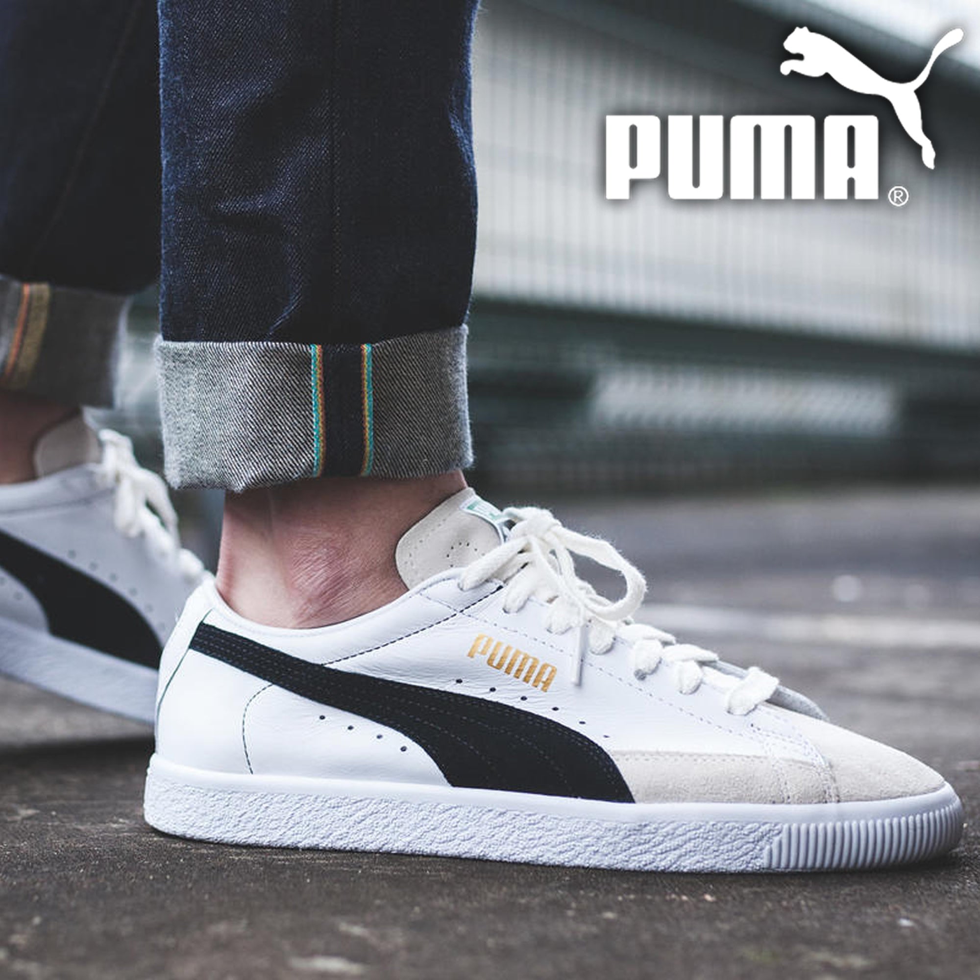 Puma Schuhe Sneaker Sportschuhe Basket WeiB