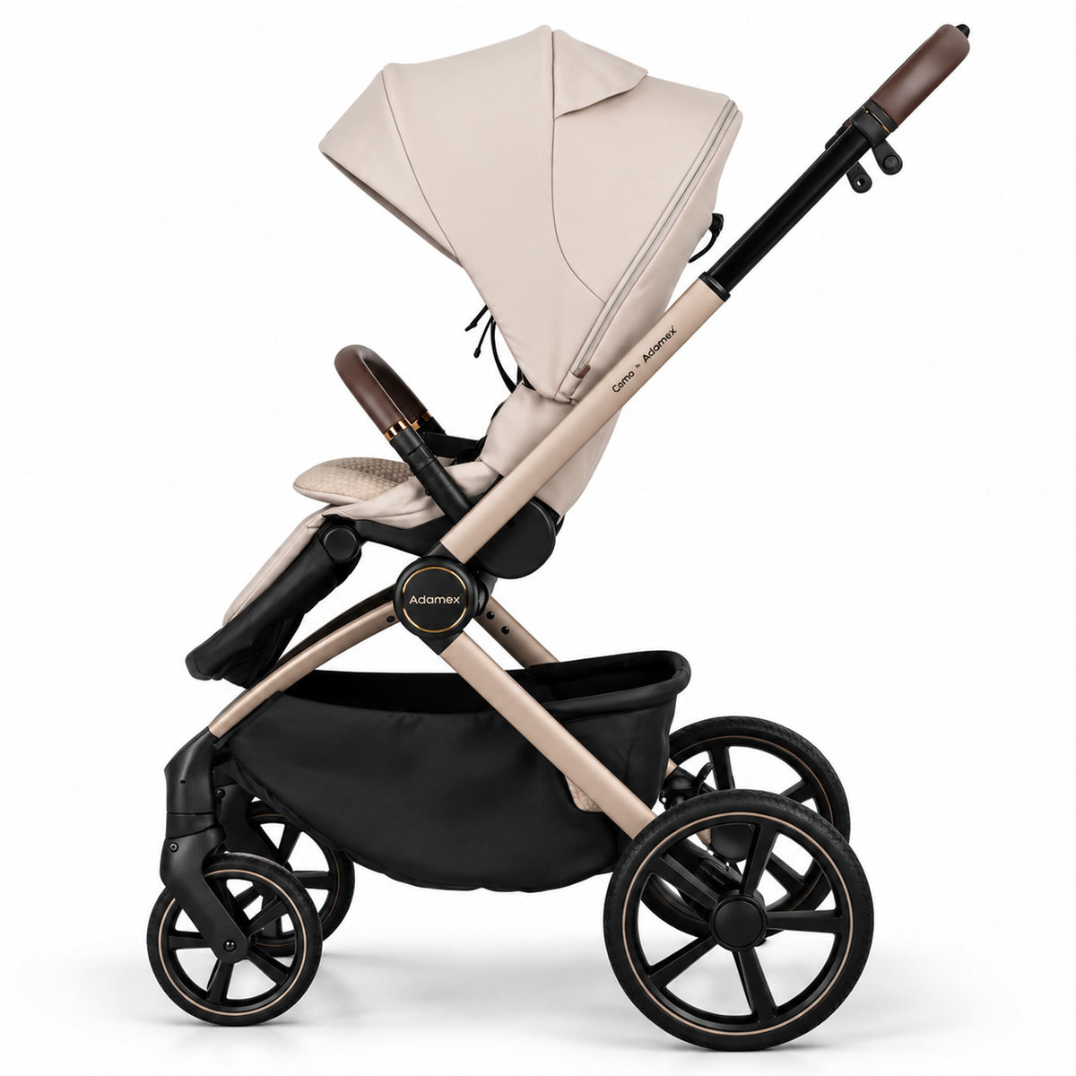 Adamex COMO 2-in-1 Kinderwagen Natura Beige – faltbare Babywanne