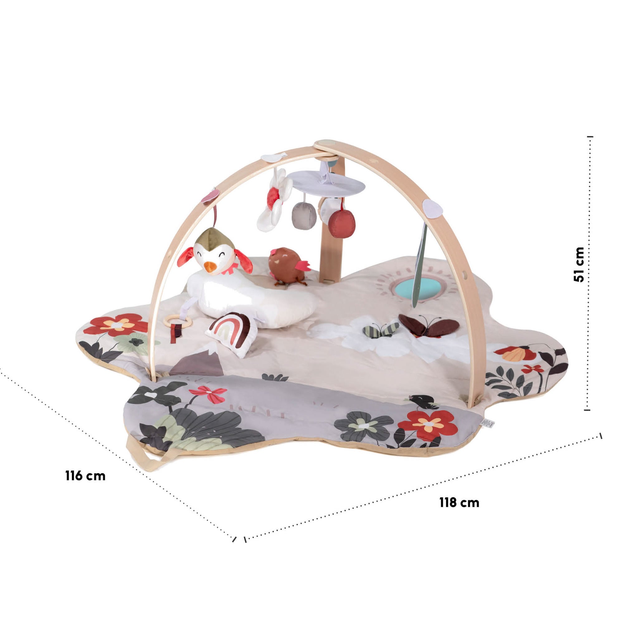 BabyGO Bianca Krabbeldecke mit Spielbogen & Activity Center