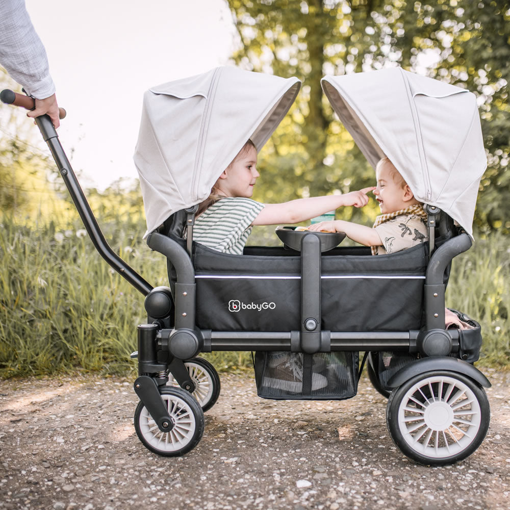 BabyGo Bollerwagen Zwillingswagen Kinderwagen Buggy Cozy Rider