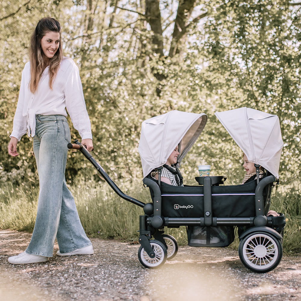 BabyGo Bollerwagen Zwillingswagen Kinderwagen Buggy Cozy Rider