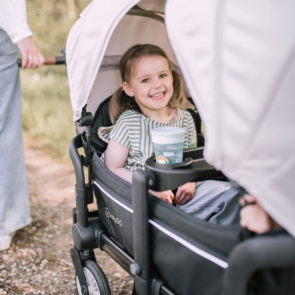 BabyGo Bollerwagen Zwillingswagen Kinderwagen Buggy Cozy Rider