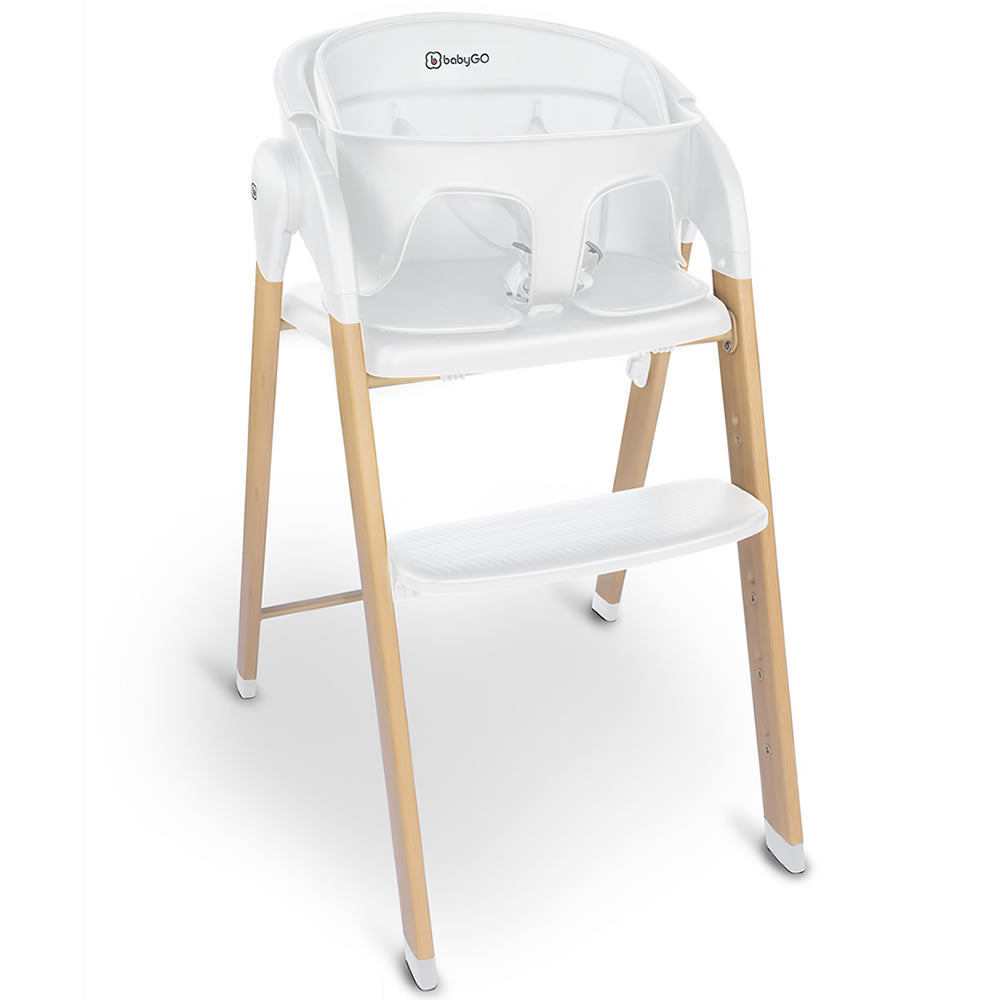 BabyGO Levels Hochstuhl 4in1 mit Babywippe – Mitwachsender Kinderhochstuhl