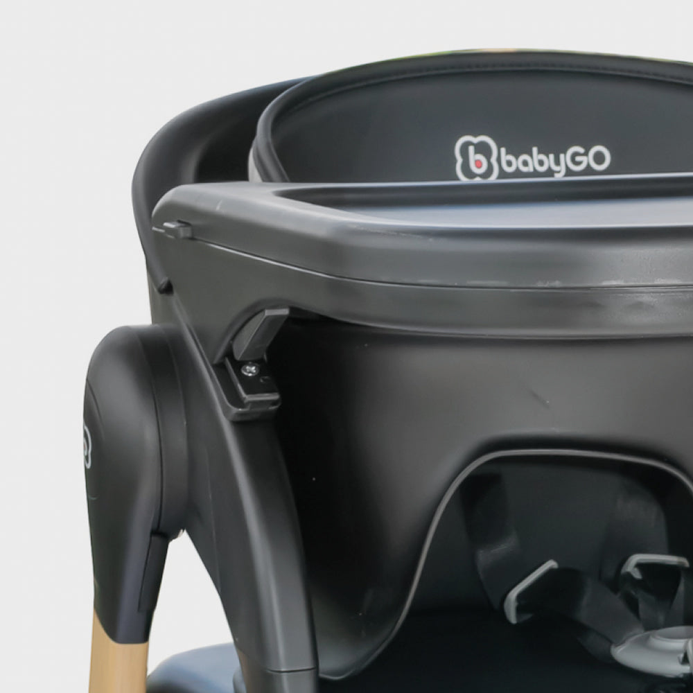 BabyGO Levels Hochstuhl 4in1 mit Babywippe – Mitwachsender Kinderhochstuhl