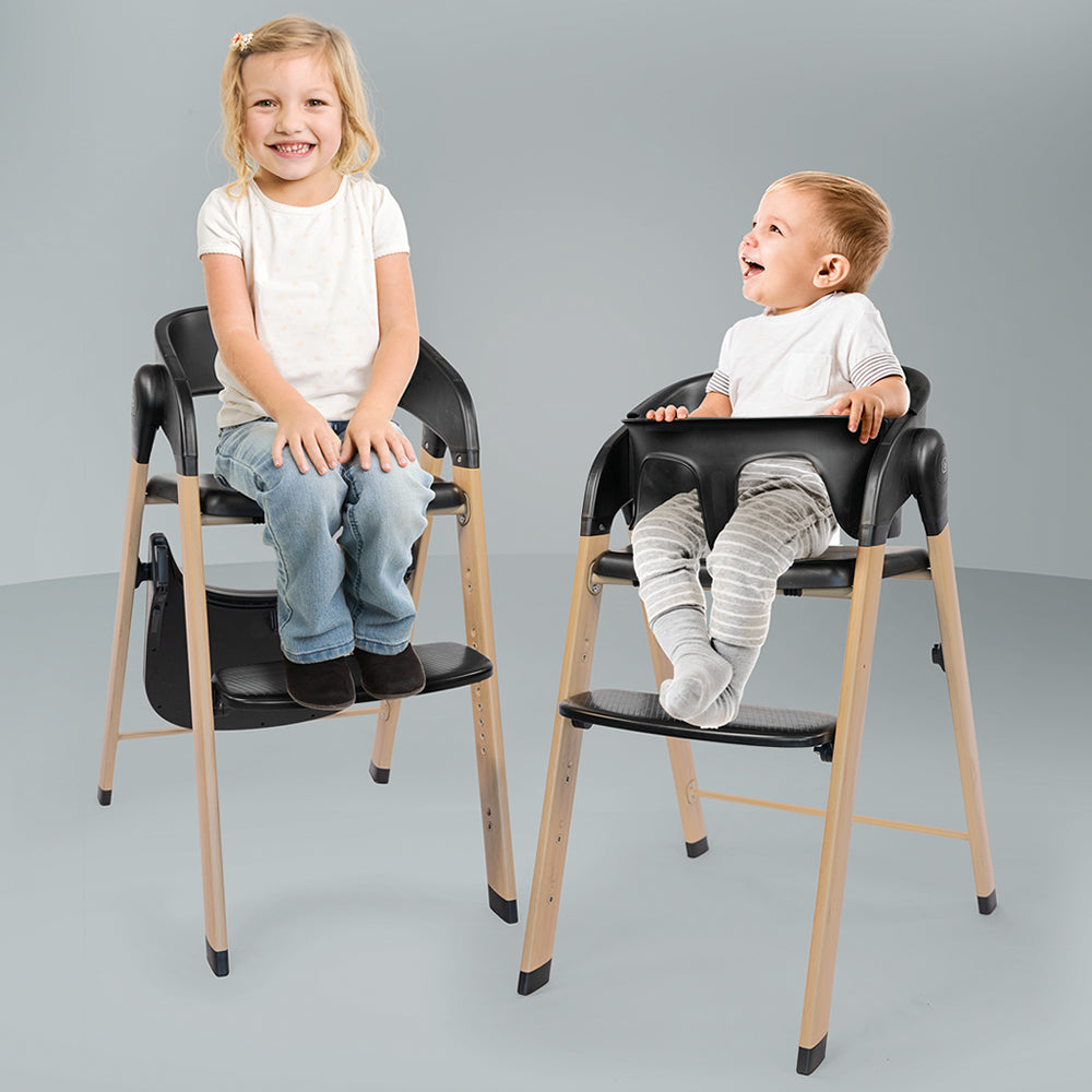 BabyGO Levels Hochstuhl 4in1 mit Babywippe – Mitwachsender Kinderhochstuhl