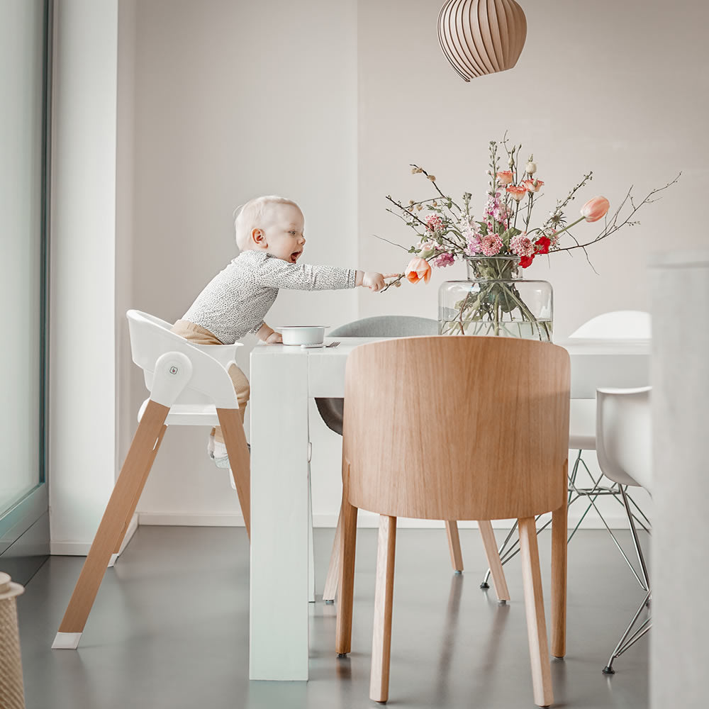 BabyGO Levels Hochstuhl 4in1 mit Babywippe – Mitwachsender Kinderhochstuhl