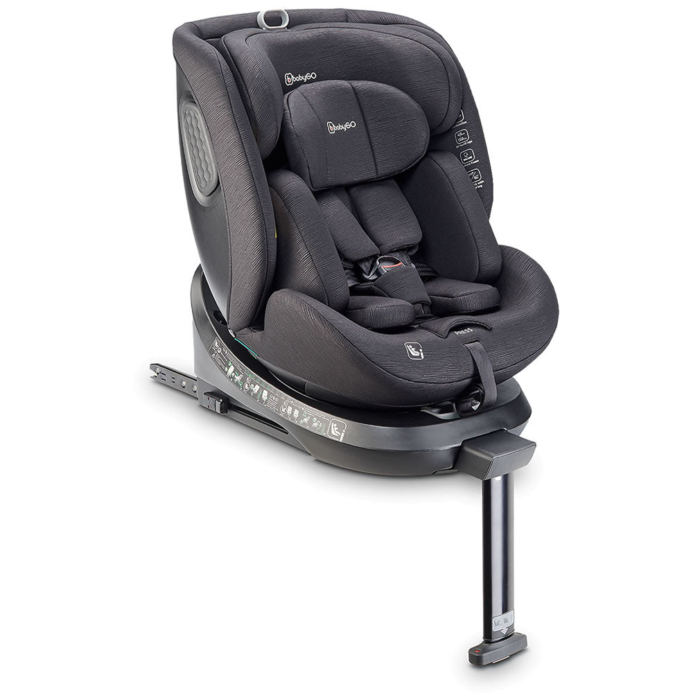 babyGO Move360 i-Size Kindersitz – 360° drehbar, ISOFIX & Standfuß (40–150 cm)