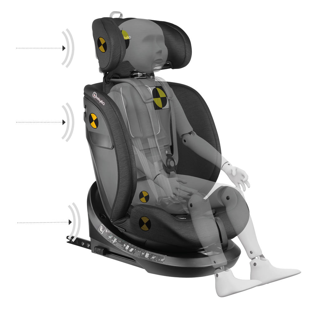 babyGO Protection 360 i-Size Kindersitz 40–150 cm – ISOFIX & Top Tether