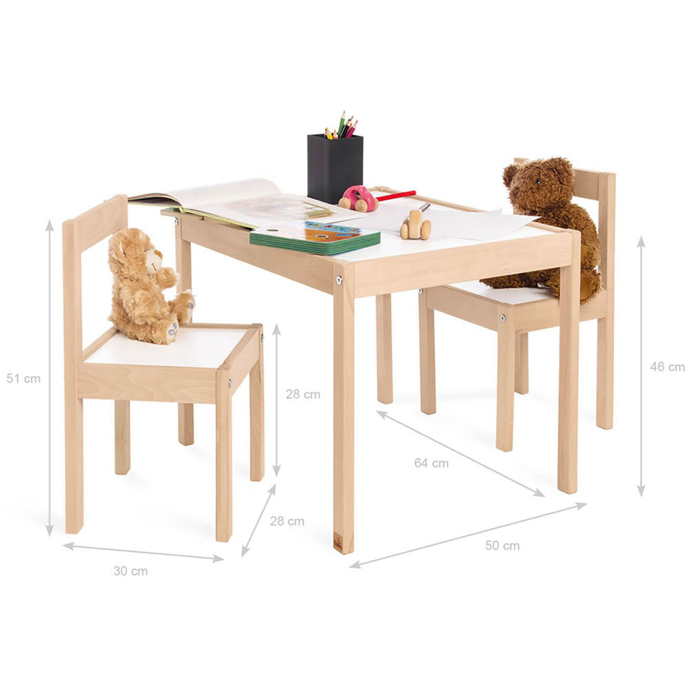 BabyGo Sitzgruppe Kindersitzgruppe Tischsitzgruppe Kinder Holz Natur