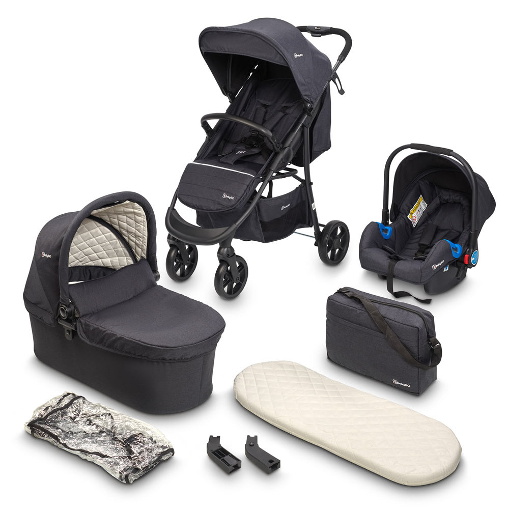 BabyGo Kinderwagen 3in1 Styles Komplettset inkl. Babyschale