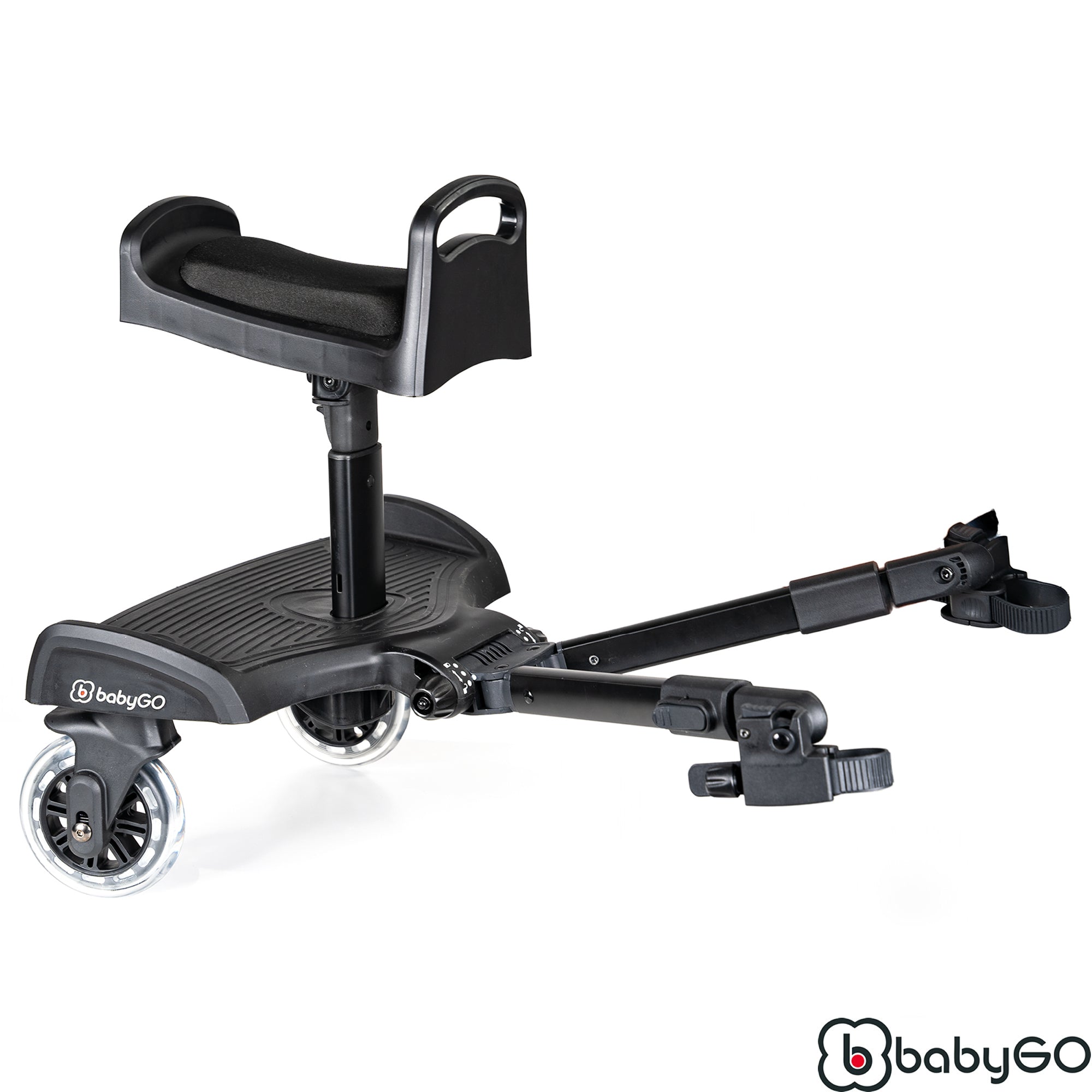 BabyGo Buggy Board mit Sitz Kinderwagen Kiddy Trittbrett WeGo
