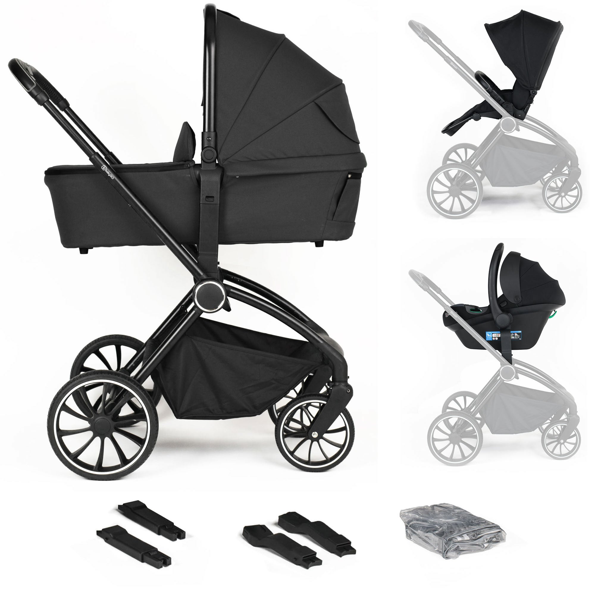 BabyGo Kinderwagen Harmony 3in1 Komplettset inkl. Babyschale