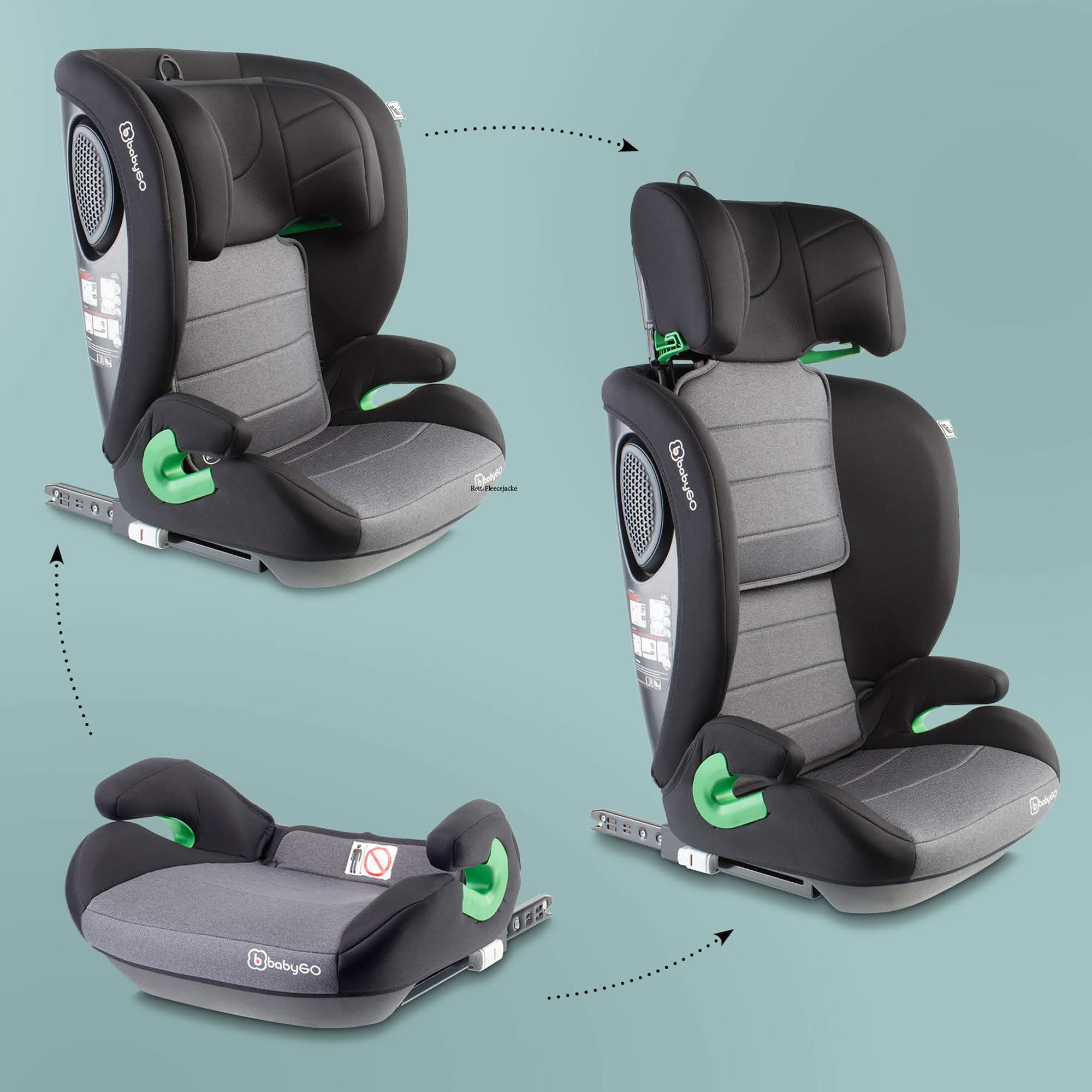 babyGO SafeChild 2 i-Size Kindersitz 100–150 cm – ISOFIX R129/03