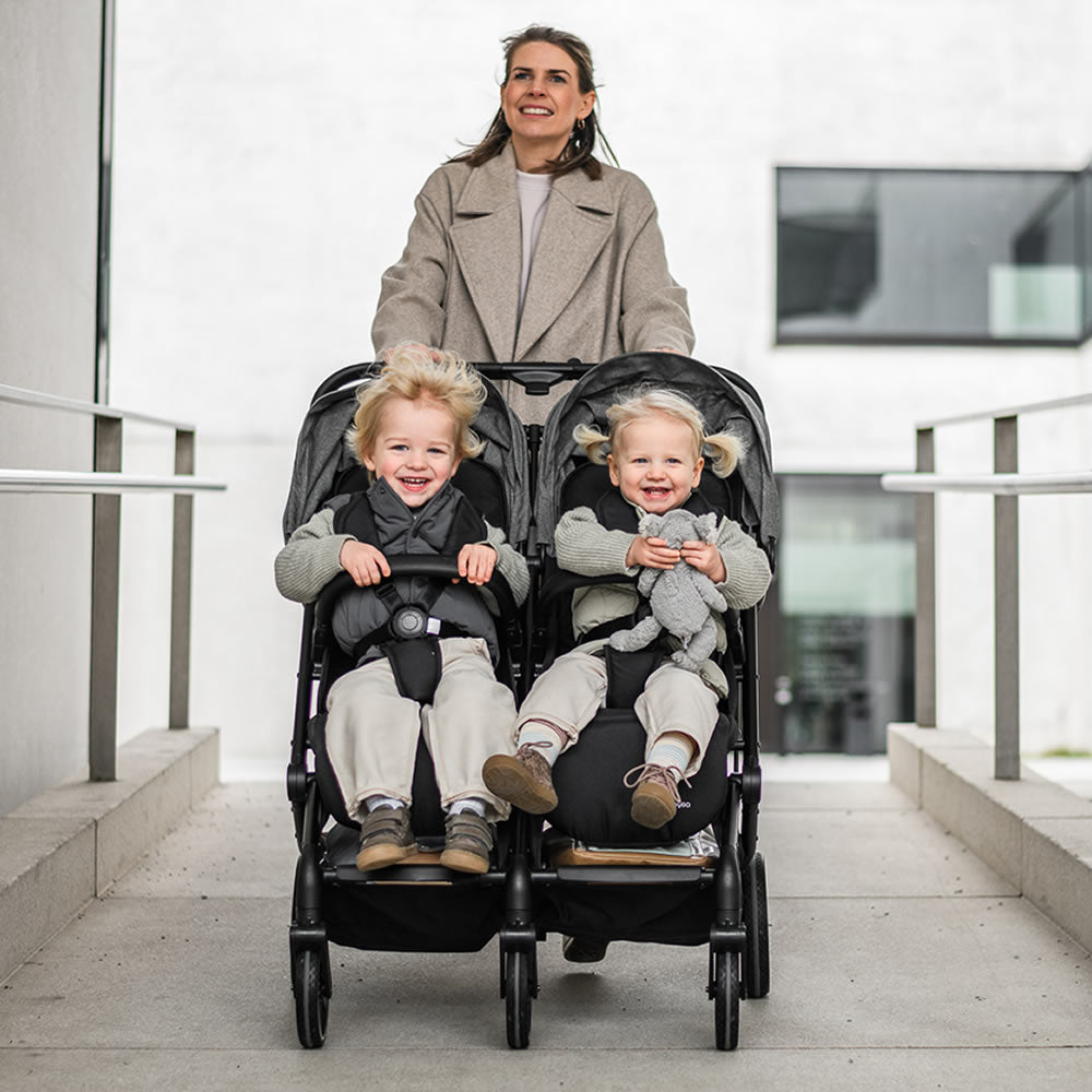 BabyGo Zwillingswagen Geschwisterbuggy Buggy Kinderwagen GoTwice