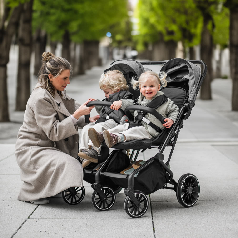 BabyGo Zwillingswagen Geschwisterbuggy Buggy Kinderwagen GoTwice