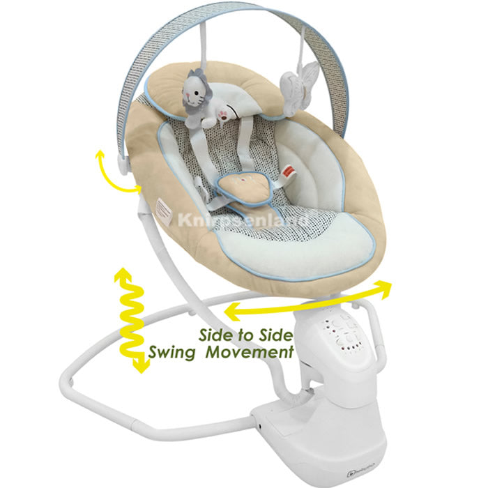 BabyGo Babywippe Elektrische Baby Schaukel Cuddly