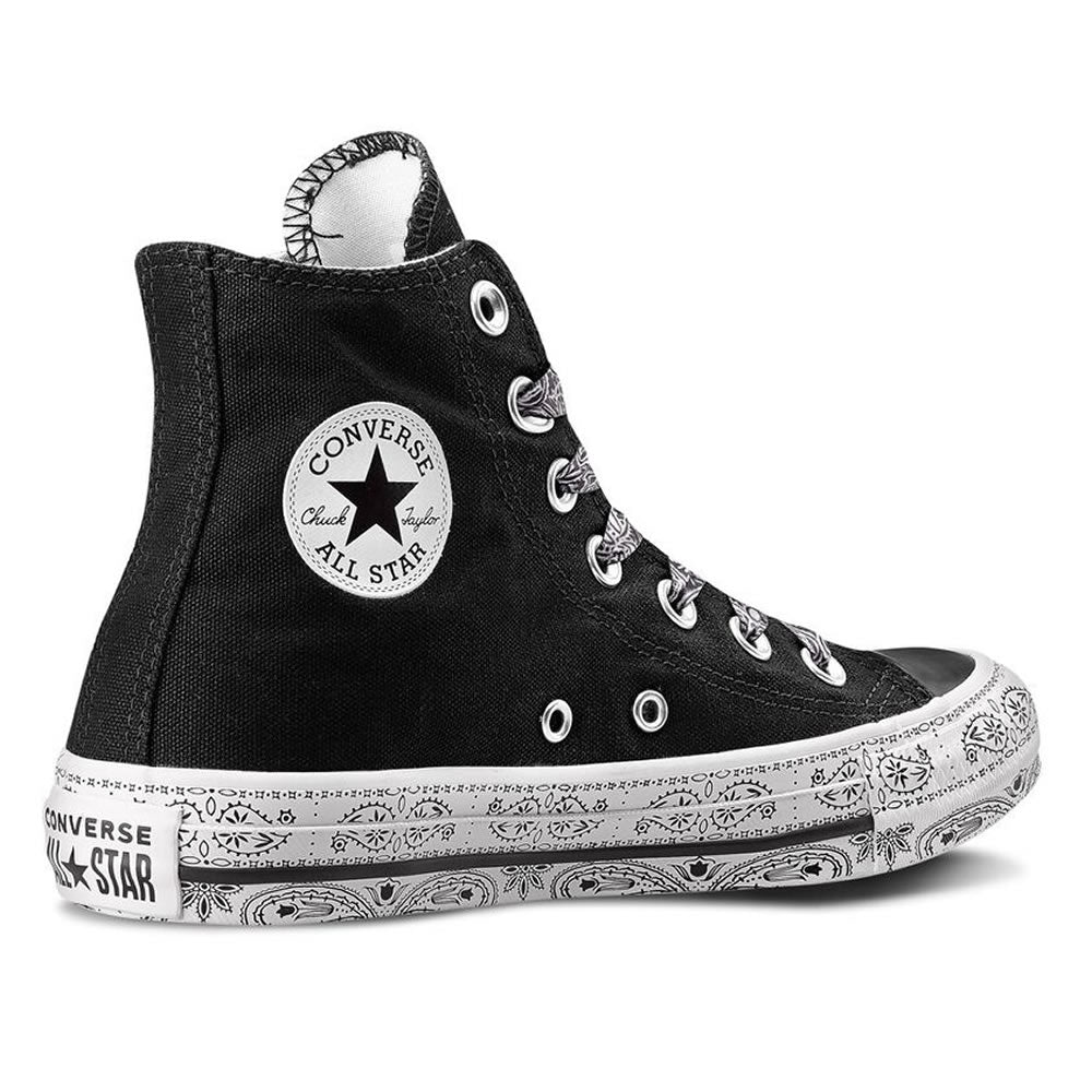 Converse Schuhe Miley Cyrus Chucks High Top Sneakers – Schwarz Weiß