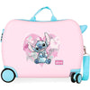 Stitch Sitzkoffer Kinder – Hartschalen Ziehkoffer 34 L Rosa Herz