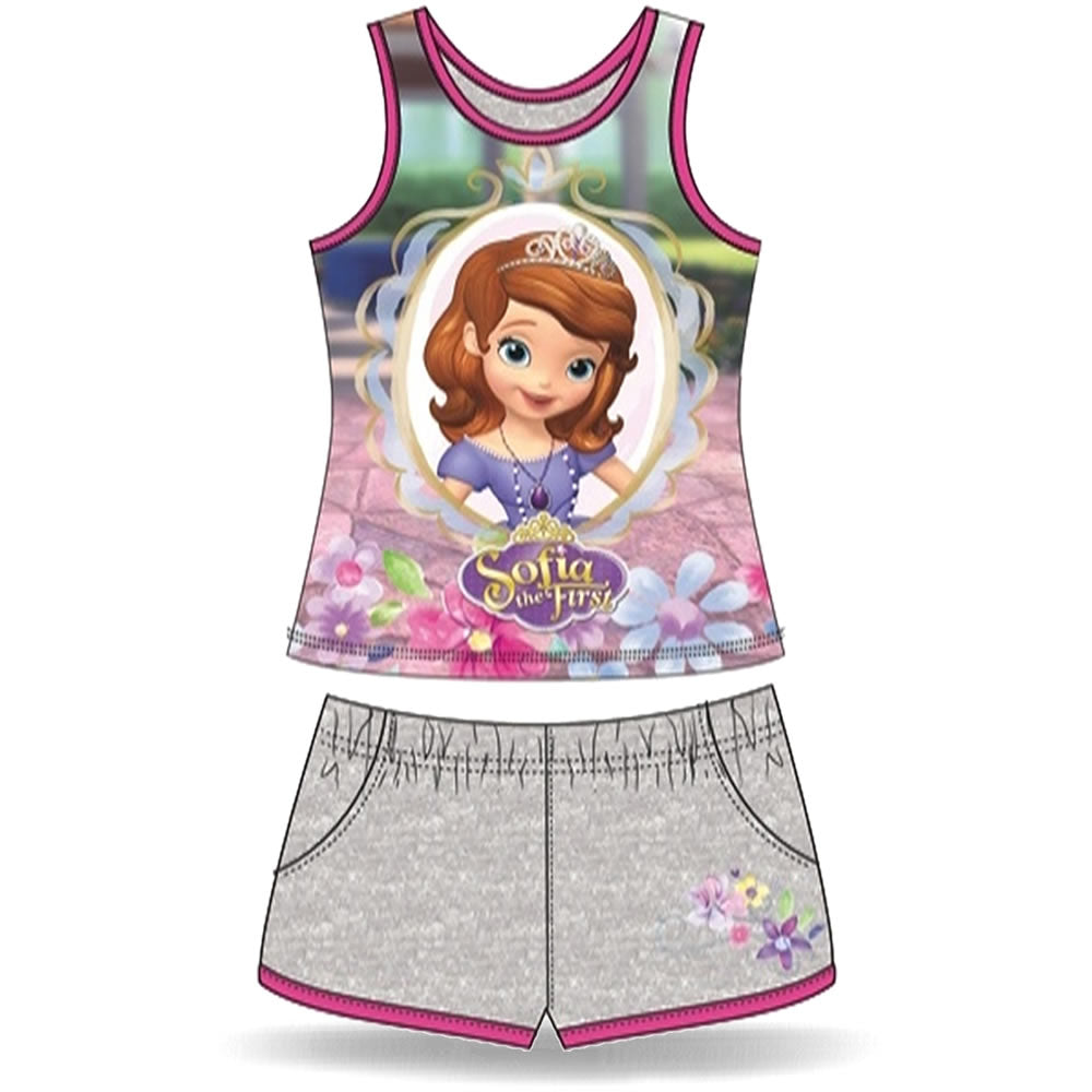 Prinzessin Sofia Shirt Top 2 Teiler Kurze Hose Mädchen Kinder Disney