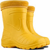 KOLMAX Kinder Gummistiefel Gelb – warm gefüttert, wasserdicht & superleicht