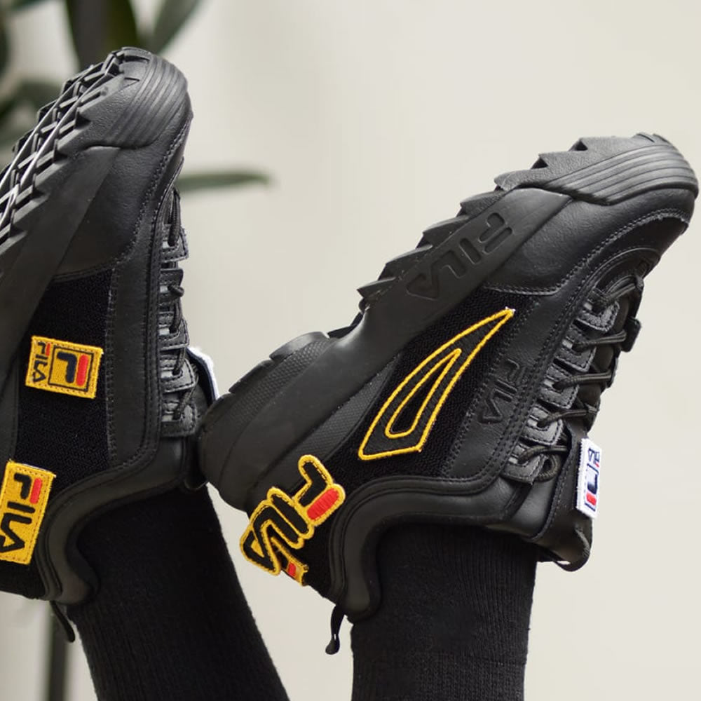 FILA Disruptor Sneaker Patches II Damen Schuh Low Schwarz