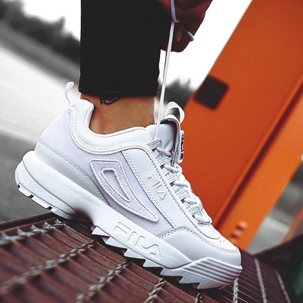 FILA Disruptor Sneaker Patches II Damen Schuhe Low Weiß