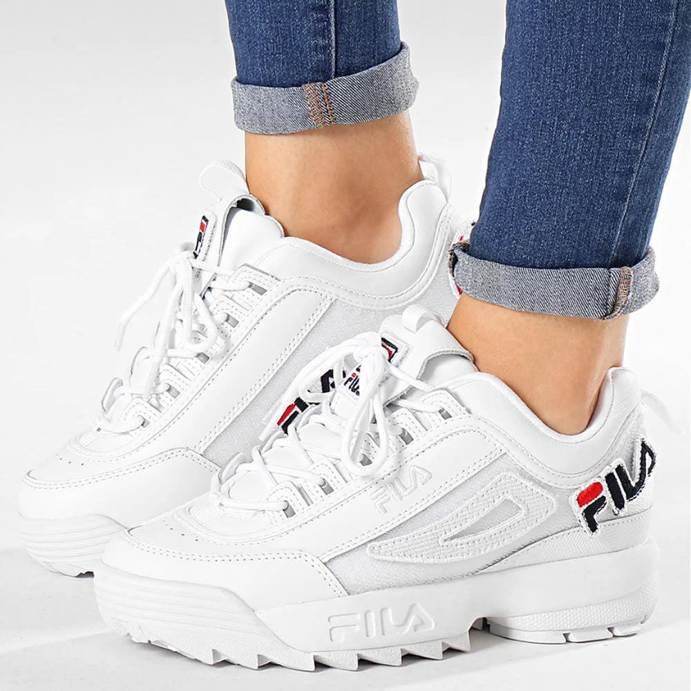 FILA Disruptor Sneaker Patches II Damen Schuhe Low Weiß