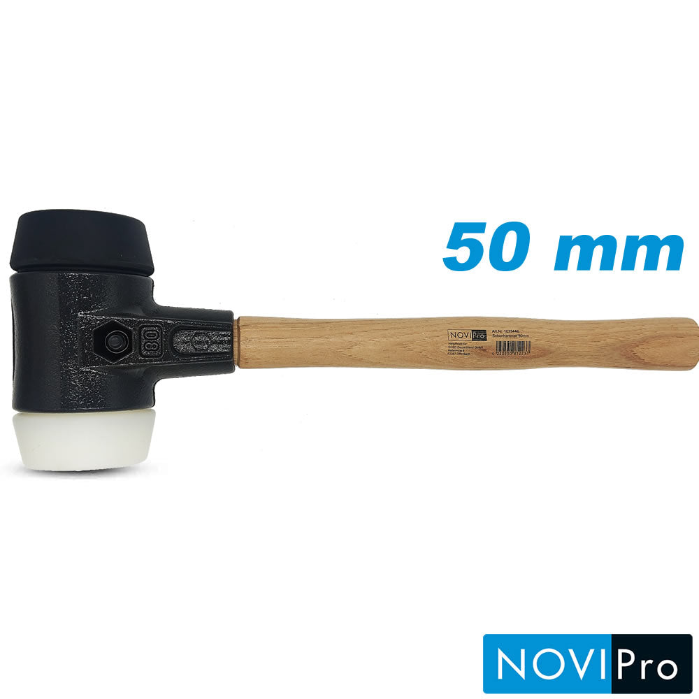 NoviPro Gummihammer Pflasterhammer Schonhammer 50/80 mm