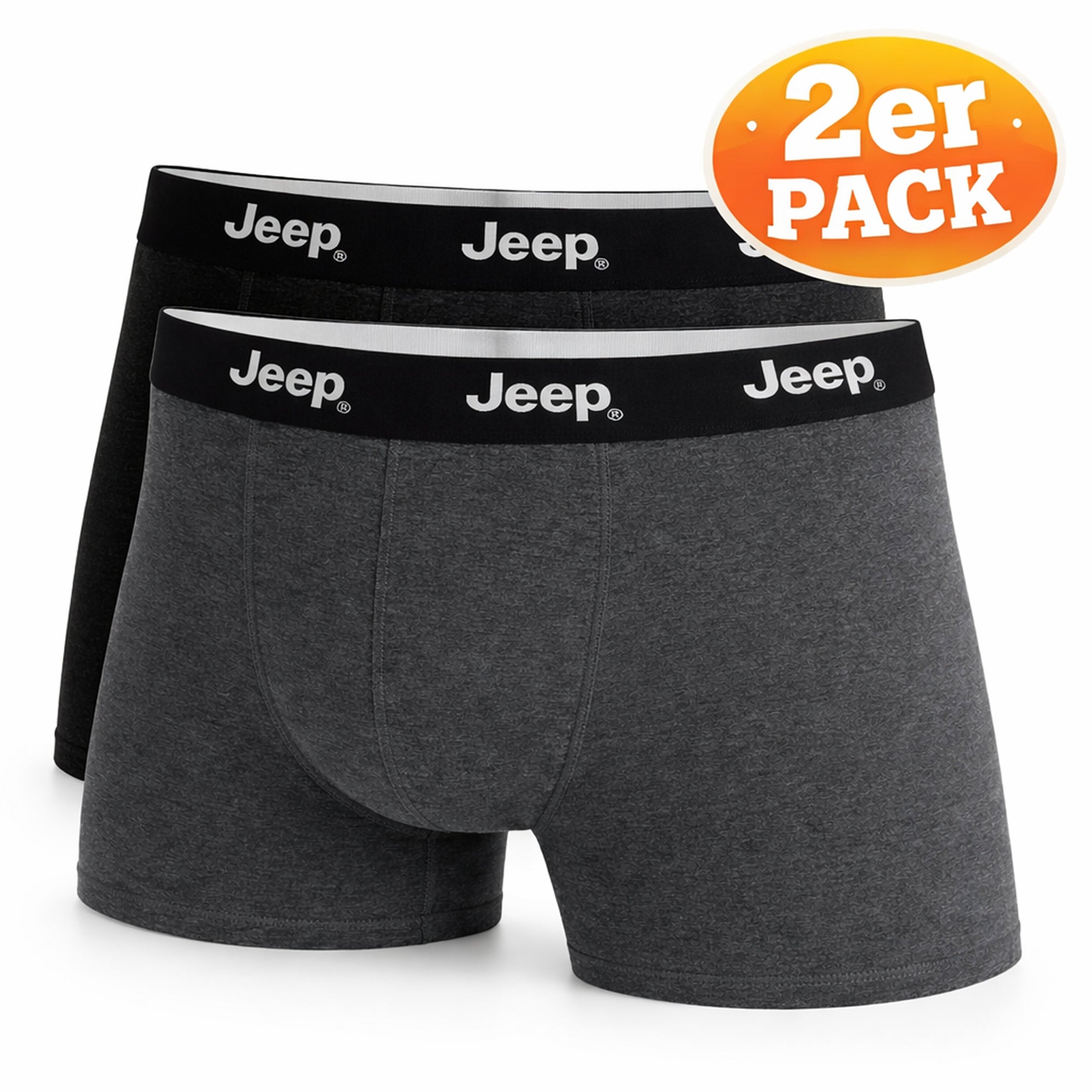 Jeep Boxershorts 2er-Pack (2 Stück) für Jugendliche & Herren – Baumwolle – S–XXL