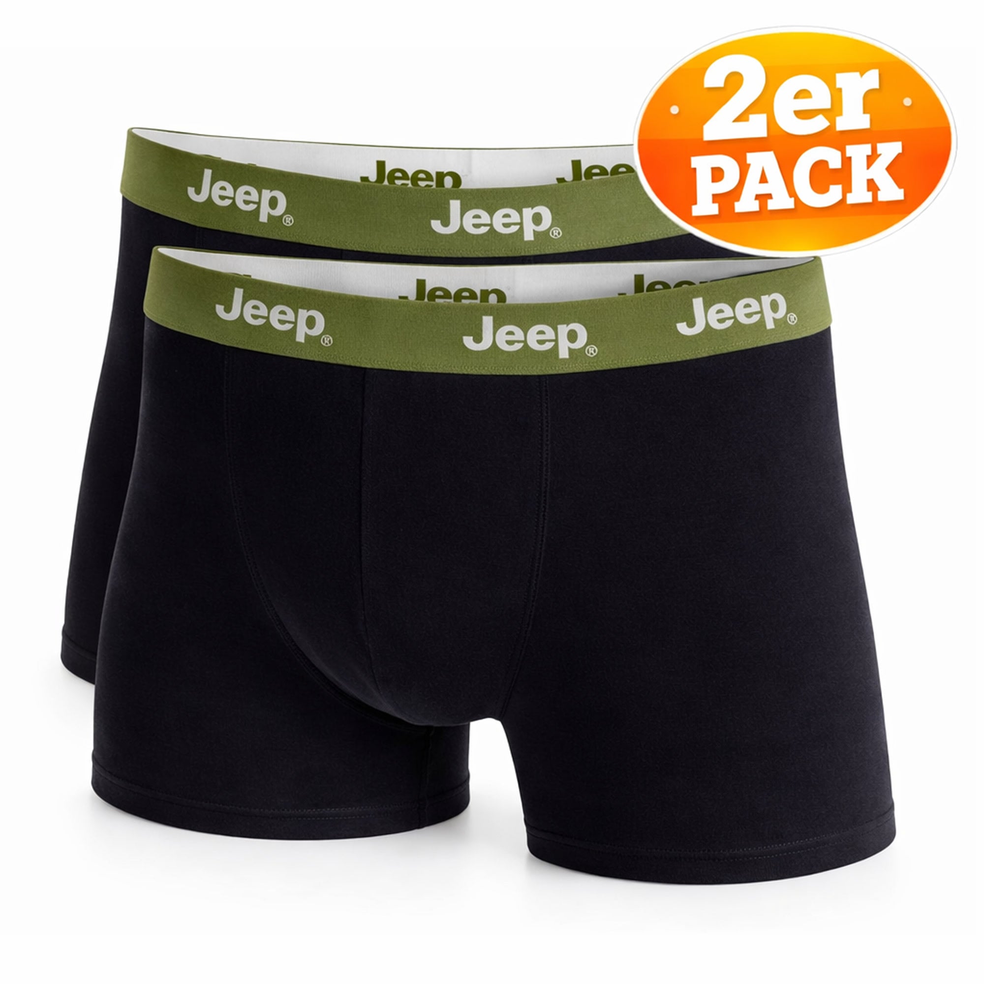 Jeep Boxershorts 2er-Pack (2 Stück) für Jugendliche & Herren – Baumwolle – S–XXL