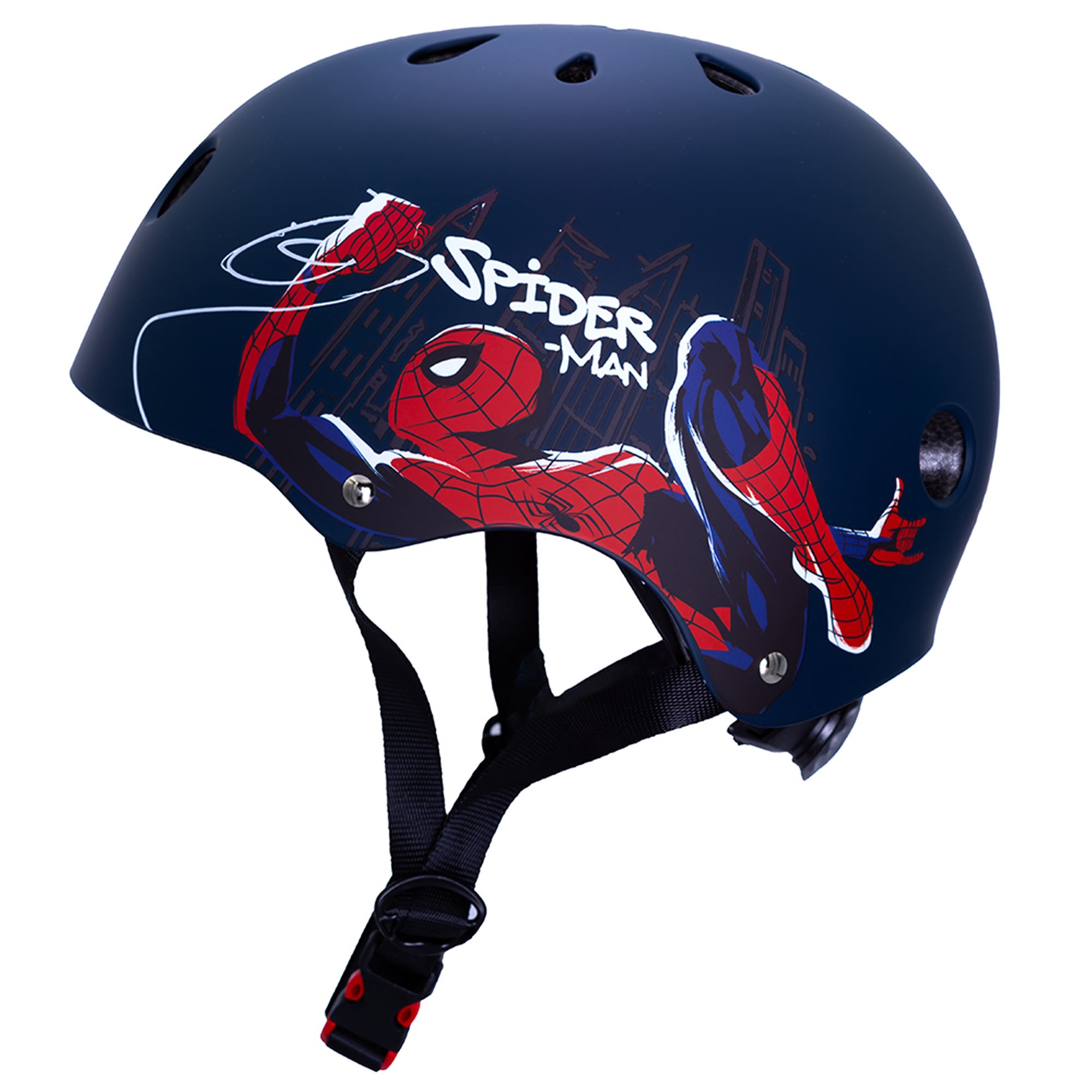 Spider-Man Skaterhelm Fahrradhelm Kinder Helm verstellbar 52 - 56 cm Blau
