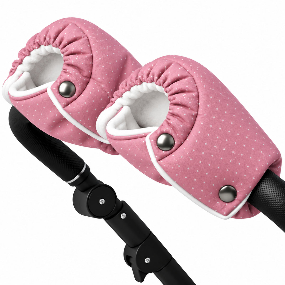Kinderwagen Handschuhe Punkte Rosa – Handwärmer mit Fleece