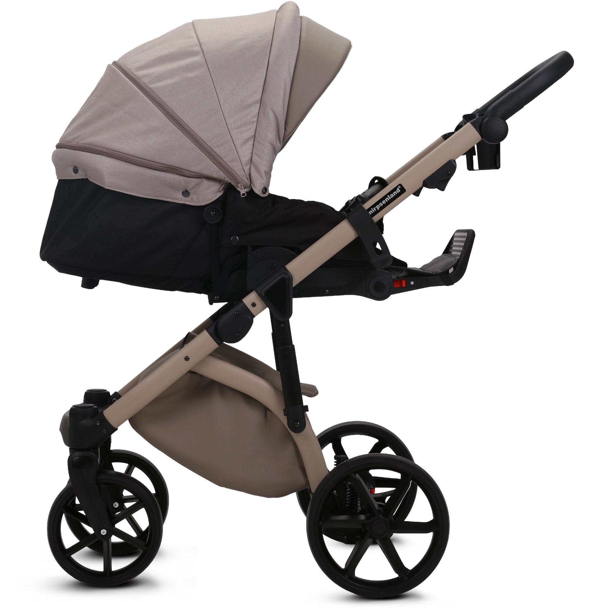 Knirpsenland Lifetime Kinderwagen – Cappuccino (Luxury Brown Edition)
