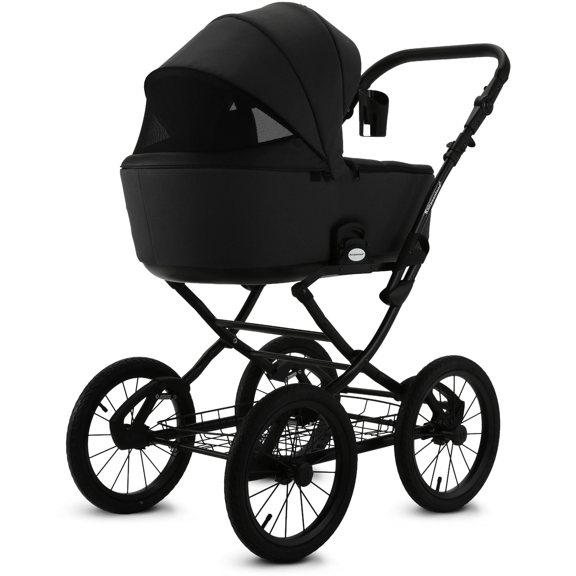 Knirpsenland Retro Style 2.0 Kinderwagen Anthrazit – Edler Dark Elegance 2in1 Kombikinderwagen