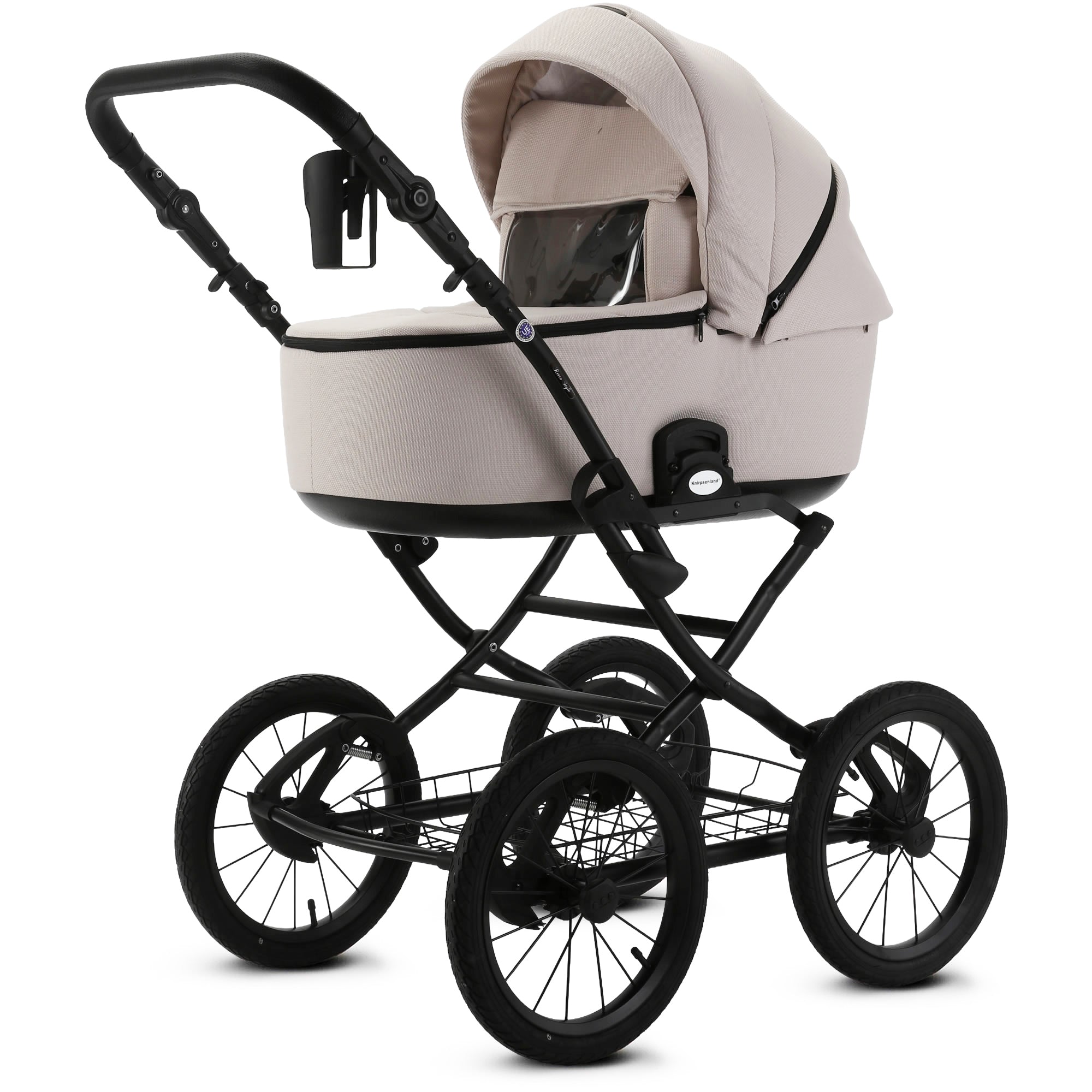 Knirpsenland Retro Style 2.0 Kinderwagen Hellbeige – neutral für Jungen & Mädchen
