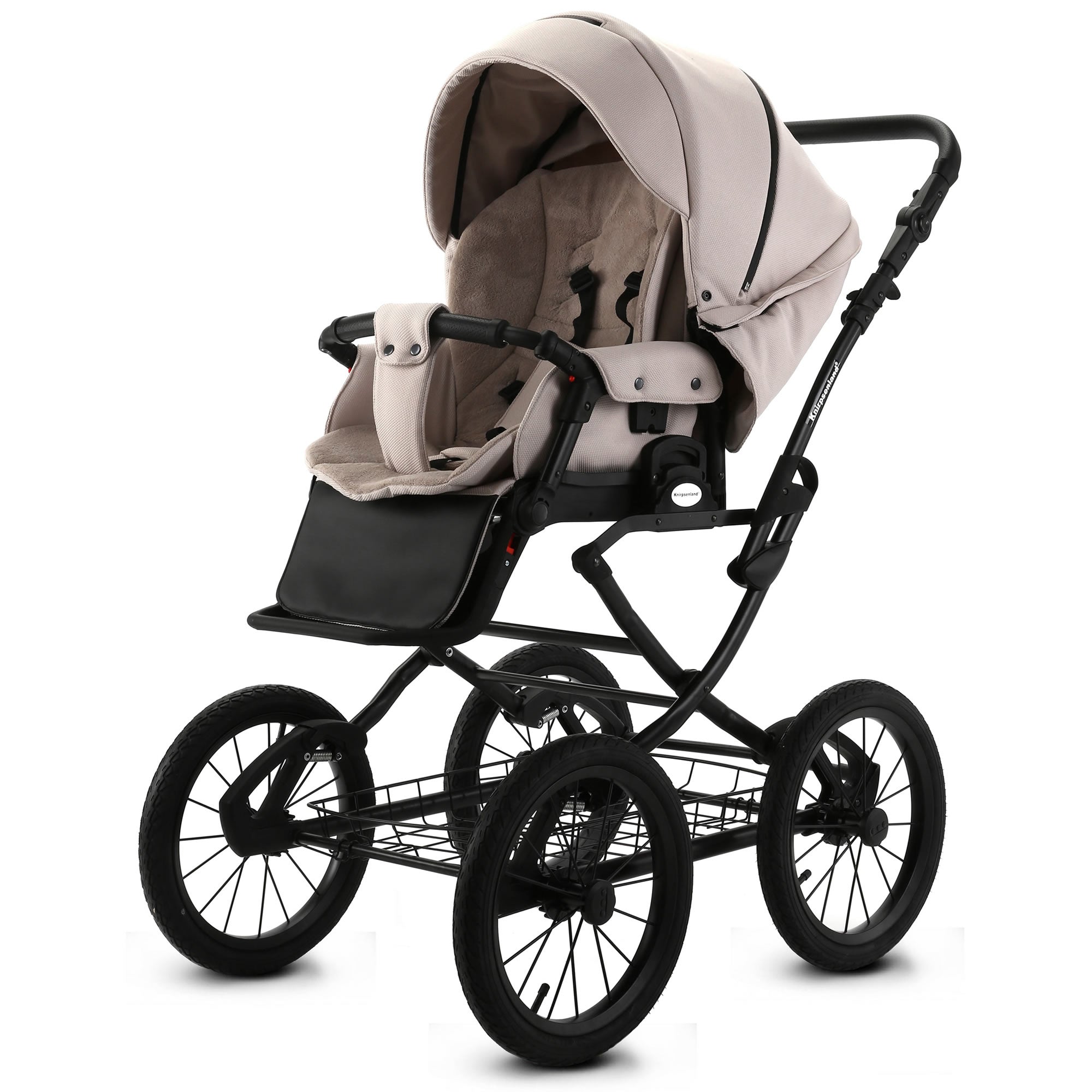 Knirpsenland Retro Style 2.0 Kinderwagen Hellbeige – neutral für Jungen & Mädchen