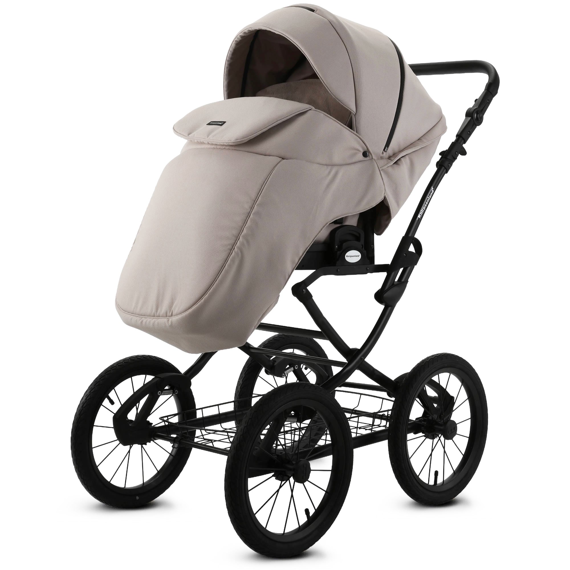 Knirpsenland Retro Style 2.0 Kinderwagen Hellbeige – neutral für Jungen & Mädchen