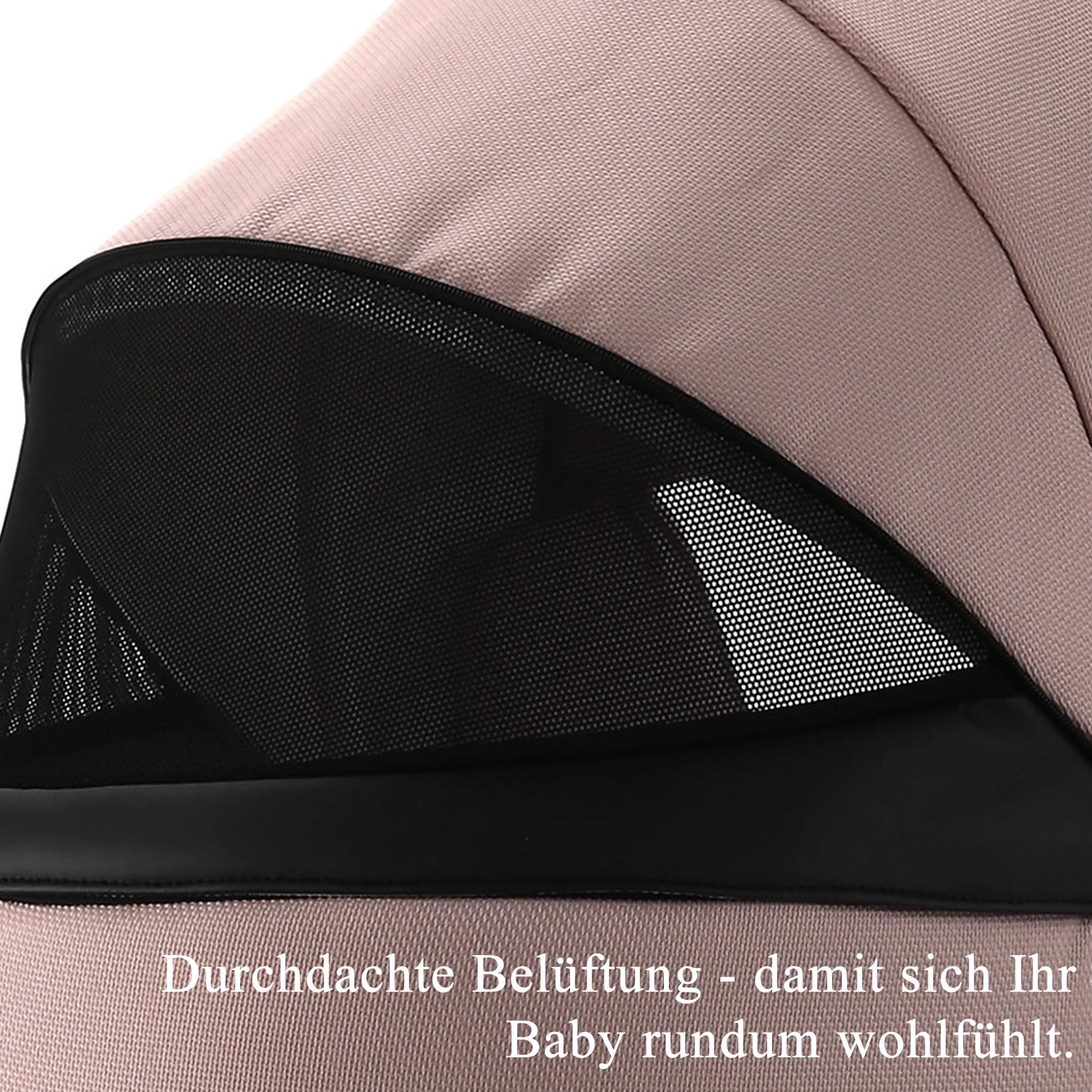 Knirpsenland Retro Style 2.0 Kinderwagen Rosa – Edler Kombikinderwagen mit Babywanne & Sportsitz