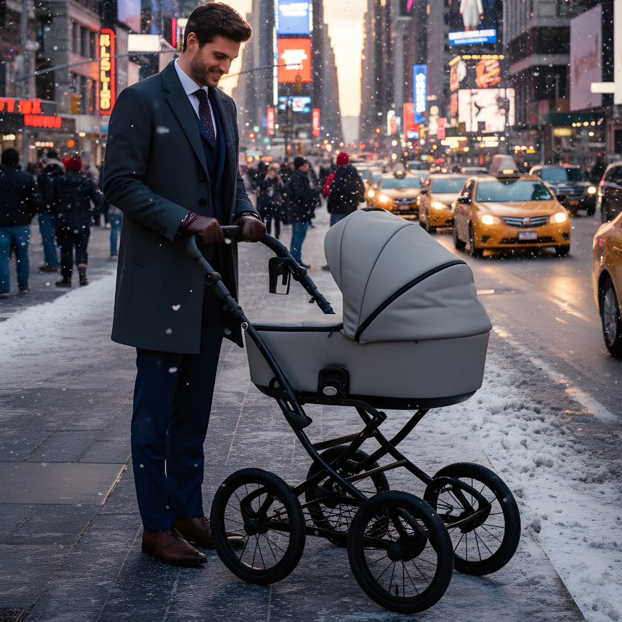 Knirpsenland Retro Style Kinderwagen – Cappuccino