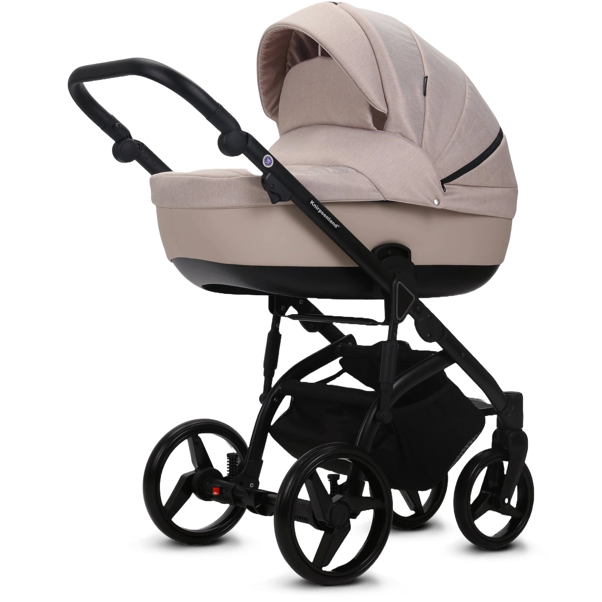 Knirpsenland Valencia Kombi Kinderwagen – Beige (Jeans-Optik)