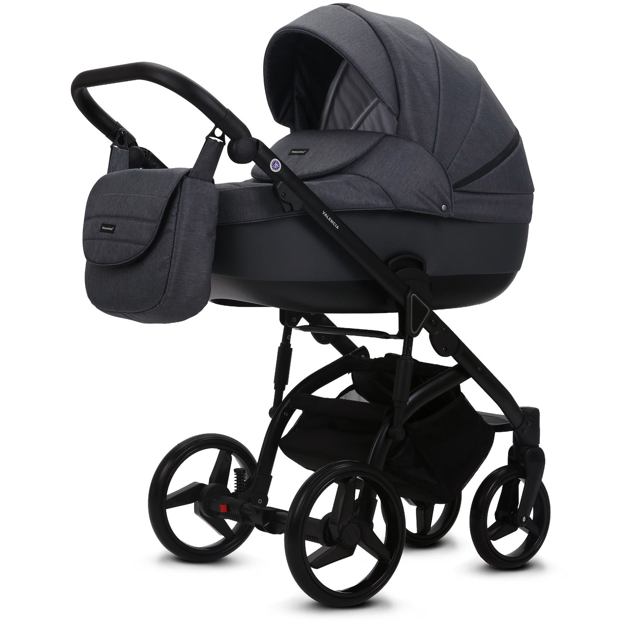 Knirpsenland Valencia Kombi Kinderwagen – Grau / Stone (Jeans-Optik)